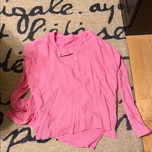Aerie Pink Long Sleeve Women's Top